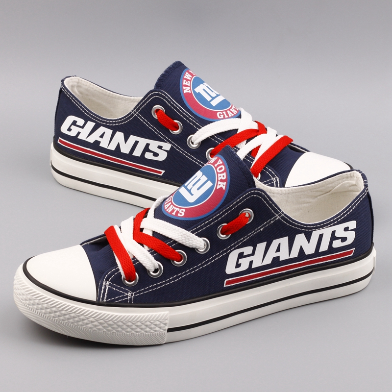Women's New York Giants Repeat Print Low Top Sneakers 001